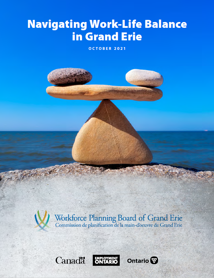 Photo showing cover of work-life balance survey report