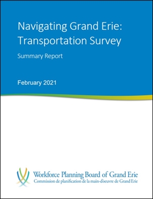 Photo of report cover for transportation survey report