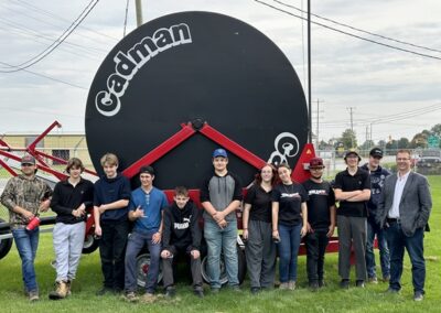 Photo of Holy Trinity students visiting Cadman Power Equipment